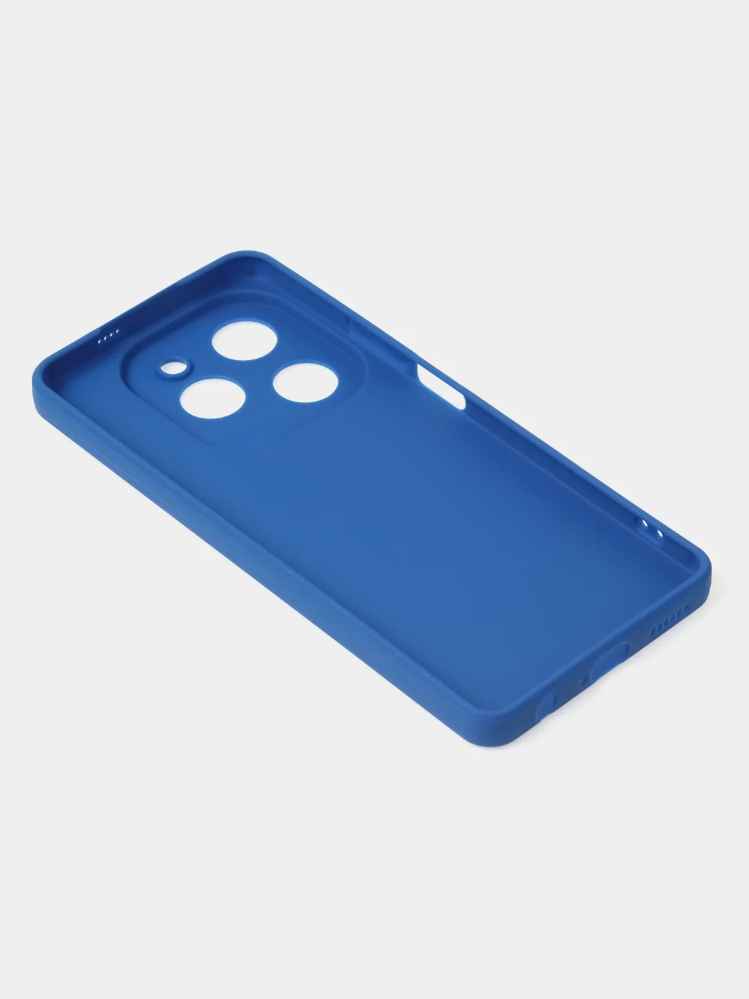 Синий чехол для Tecno Spark 20 Pro (4G) цветной матовый с дополнительной защитой камеры
