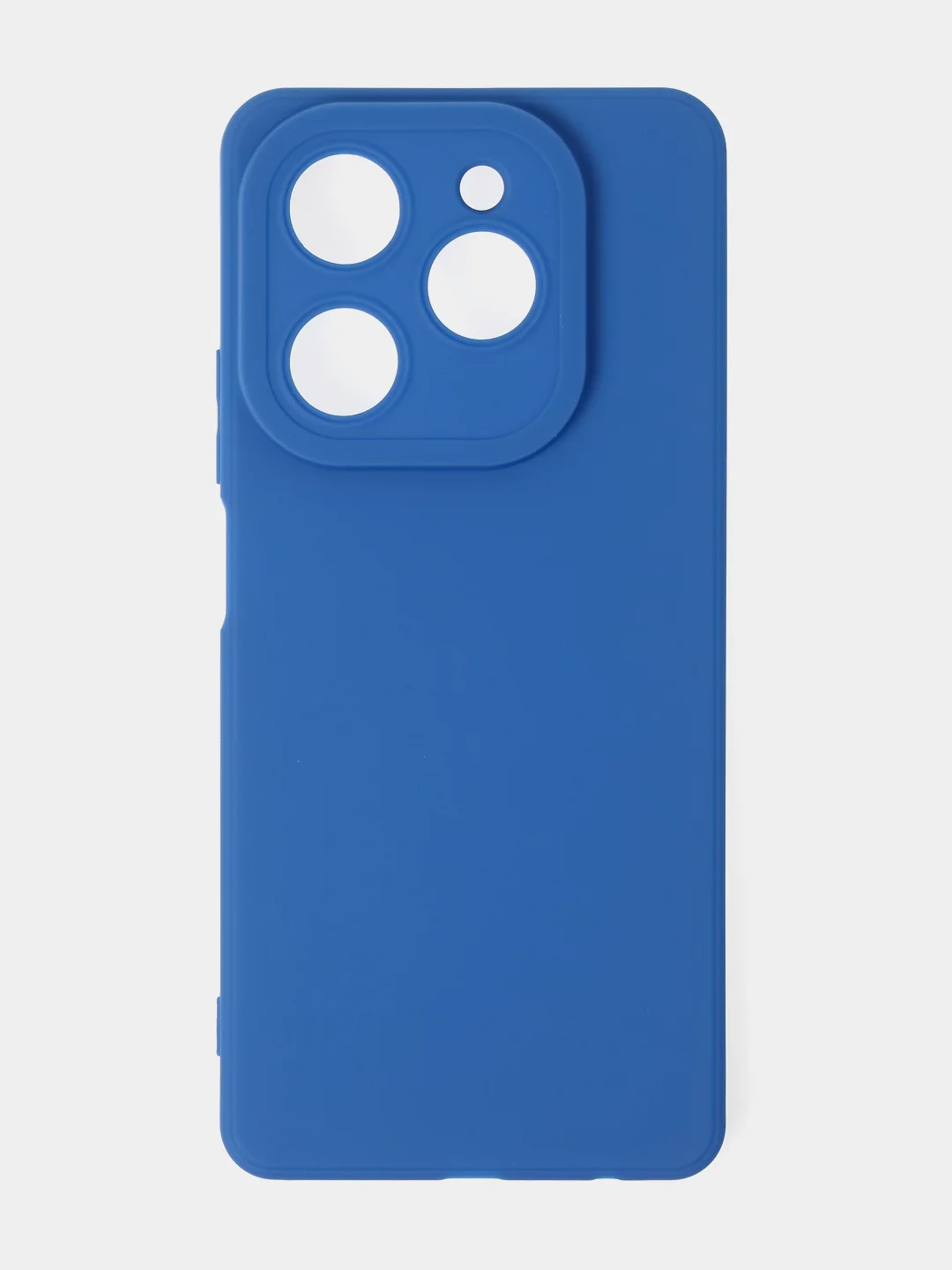 Синий чехол для Tecno Spark 20 Pro (4G) цветной матовый с дополнительной защитой камеры
