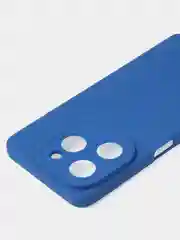 Синий чехол для Tecno Spark 20 Pro (4G) цветной матовый с дополнительной защитой камеры