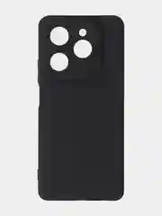 Черный чехол для Tecno Spark 20 Pro (4G) цветной матовый с дополнительной защитой камеры