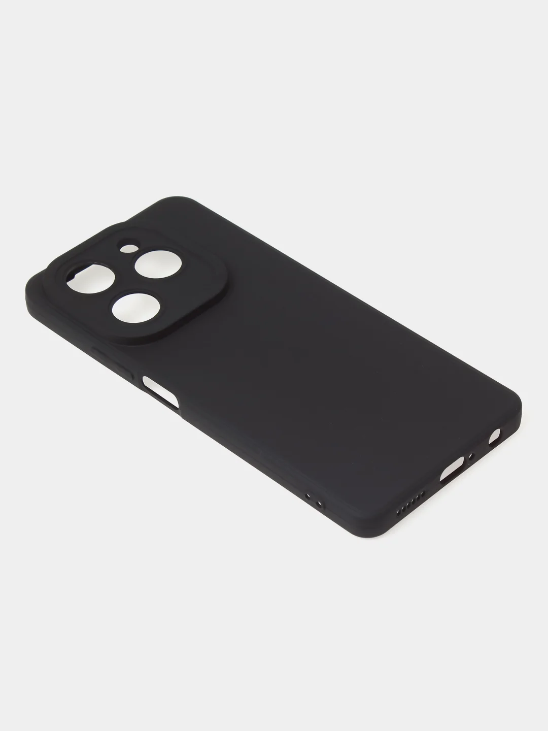 Синий чехол для Tecno Spark 20 Pro (4G) цветной матовый с дополнительной защитой камеры