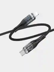 Кабель Hoco U115 с Type-C на Lightning 20W для зарядки и передачи данных с LED-ДИСПЛЕЕМ