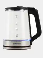 Чайник электрический StarWind SKG5778, 2000 Вт, черный и прозрачный