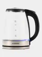 Чайник электрический StarWind SKG4777, 2000 Вт, черный и прозрачный