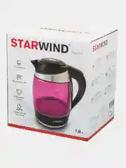 Чайник электрический StarWind SKG2214, 2200 Вт, малиновый