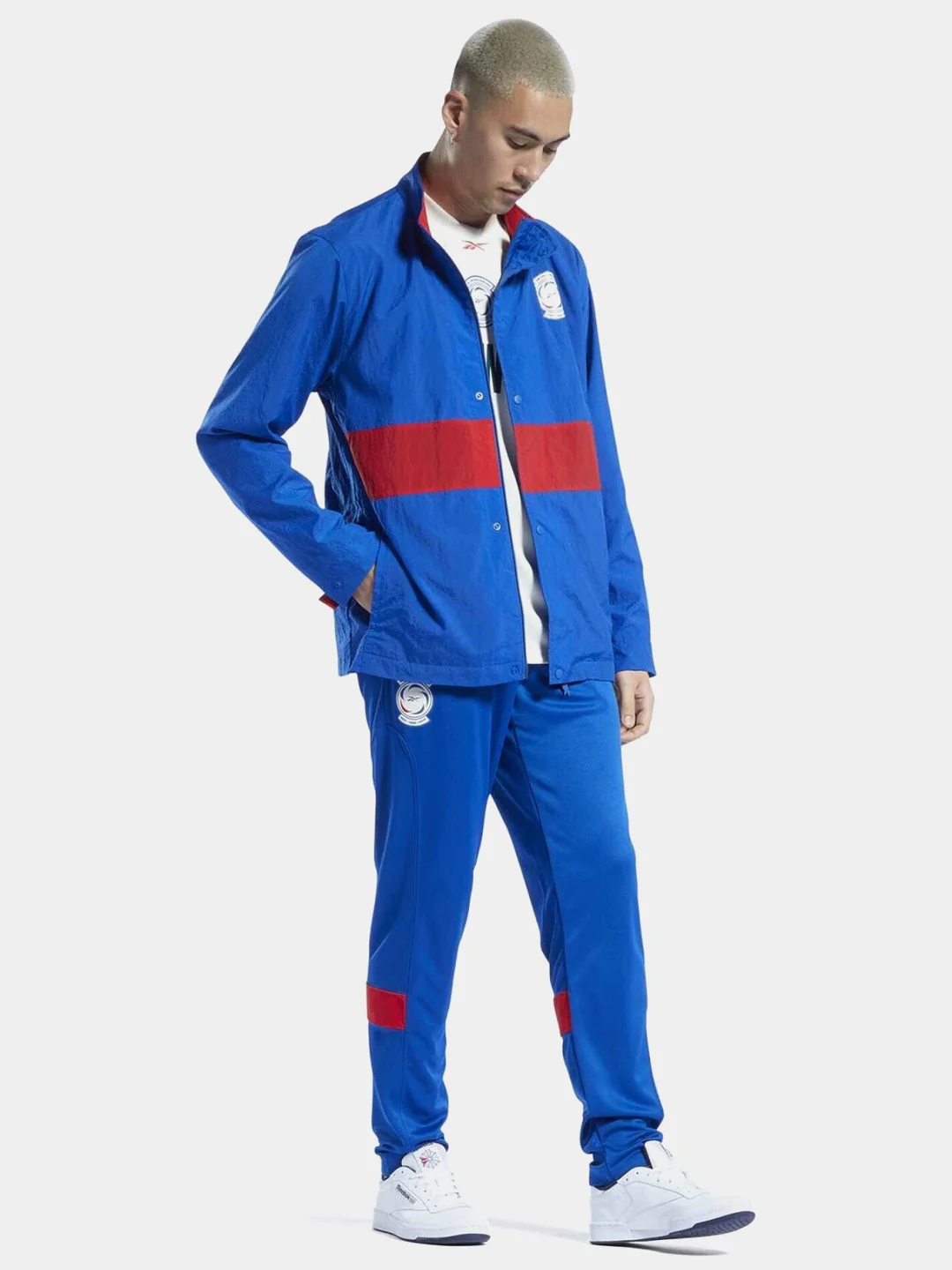 Синий ветровка мужская REEBOK HG1604 CL SOCCER TRACK JACKET