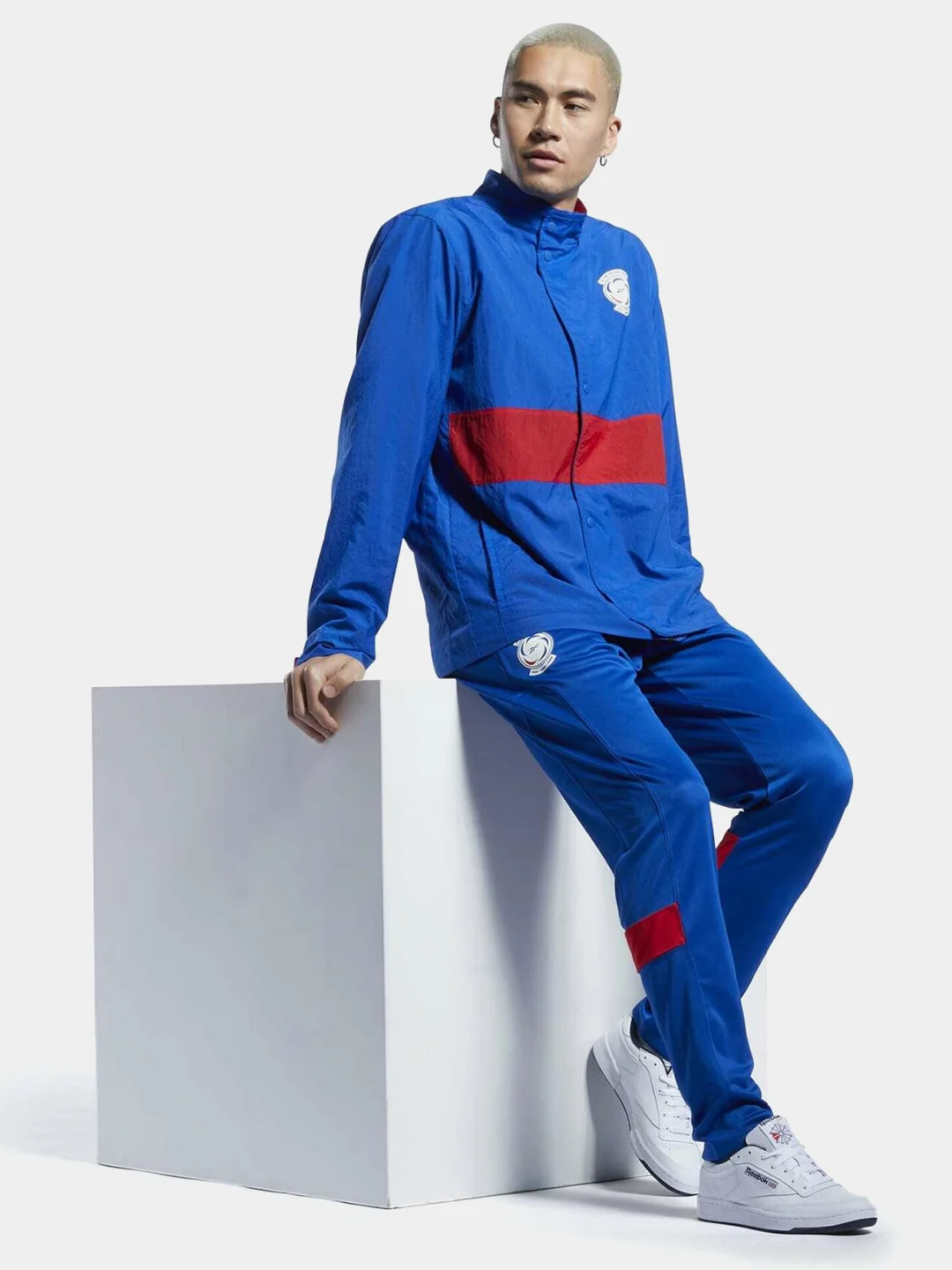 Синий ветровка мужская REEBOK HG1604 CL SOCCER TRACK JACKET
