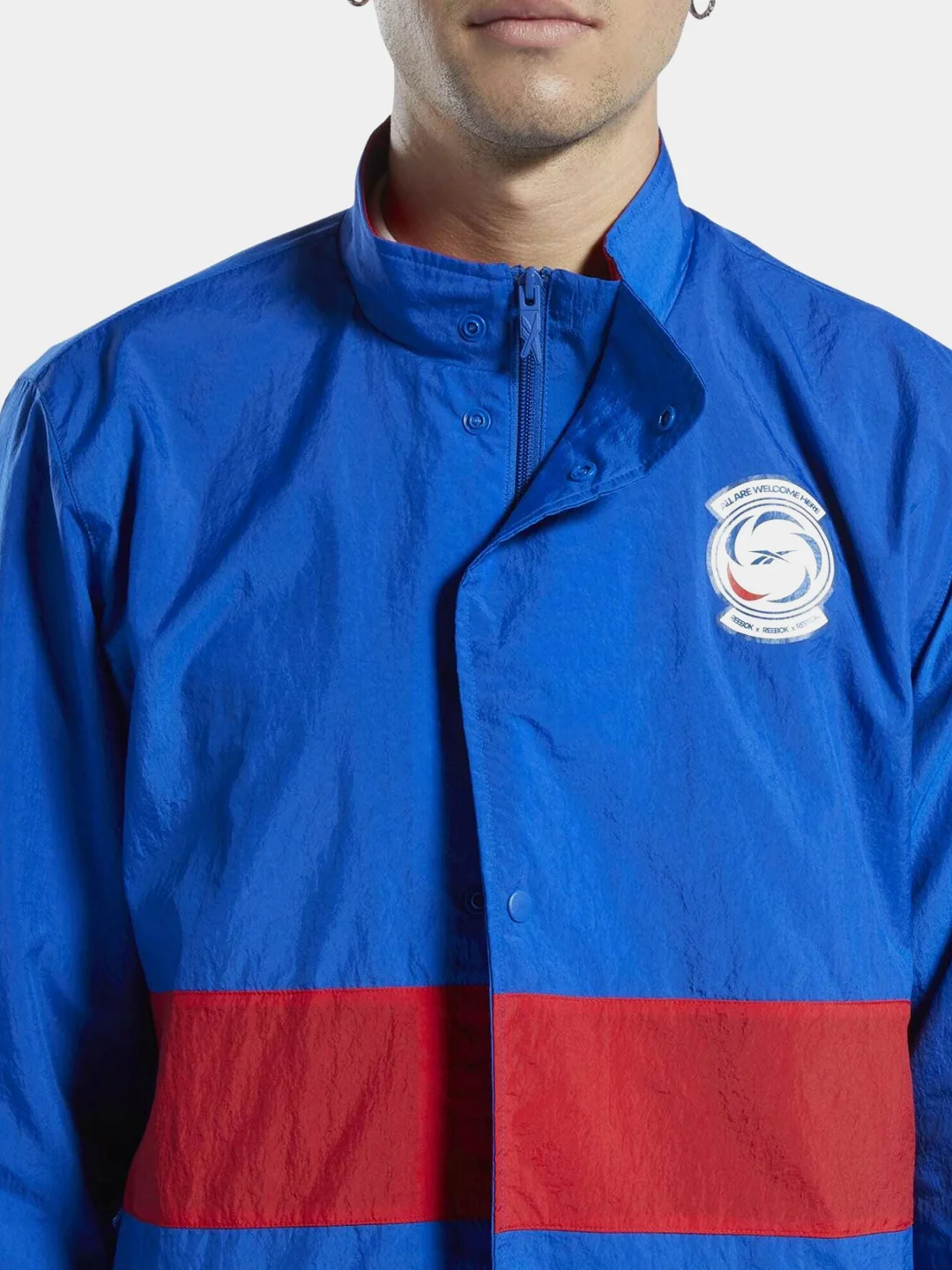 Синий ветровка мужская REEBOK HG1604 CL SOCCER TRACK JACKET