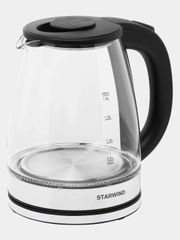 Чайник электрический StarWind SKG2050, 1800Вт, черный и серебристый