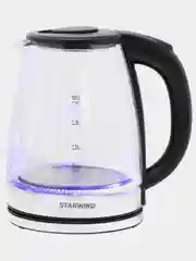 Чайник электрический StarWind SKG2050, 1800Вт, черный и серебристый