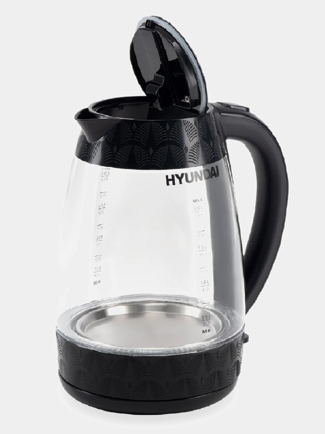 Чайник электрический Hyundai HYK-G4505, 2200 Вт, черный