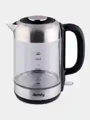 Чайник электрический DOMFY DSM-EK401, 2200 Вт, черный и прозрачный