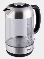 Чайник электрический DOMFY DSM-EK401, 2200 Вт, черный и прозрачный