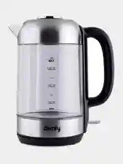 Чайник электрический DOMFY DSM-EK401, 2200 Вт, черный и прозрачный