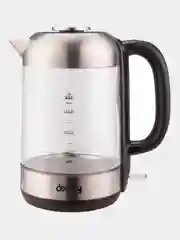 Чайник электрический DOMFY DSM-EK401, 2200 Вт, черный и прозрачный