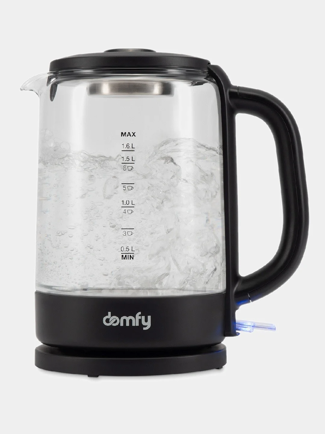 Чайник электрический DOMFY DSB-EK304, 2200 Вт, черный