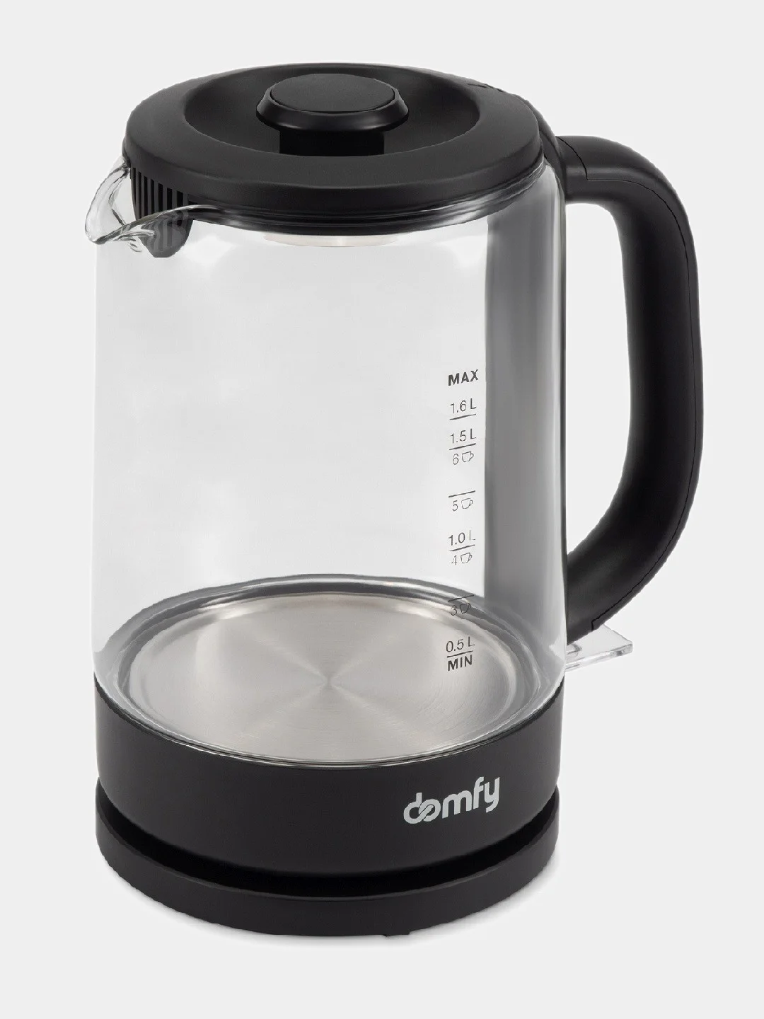 Чайник электрический DOMFY DSB-EK304, 2200 Вт, черный