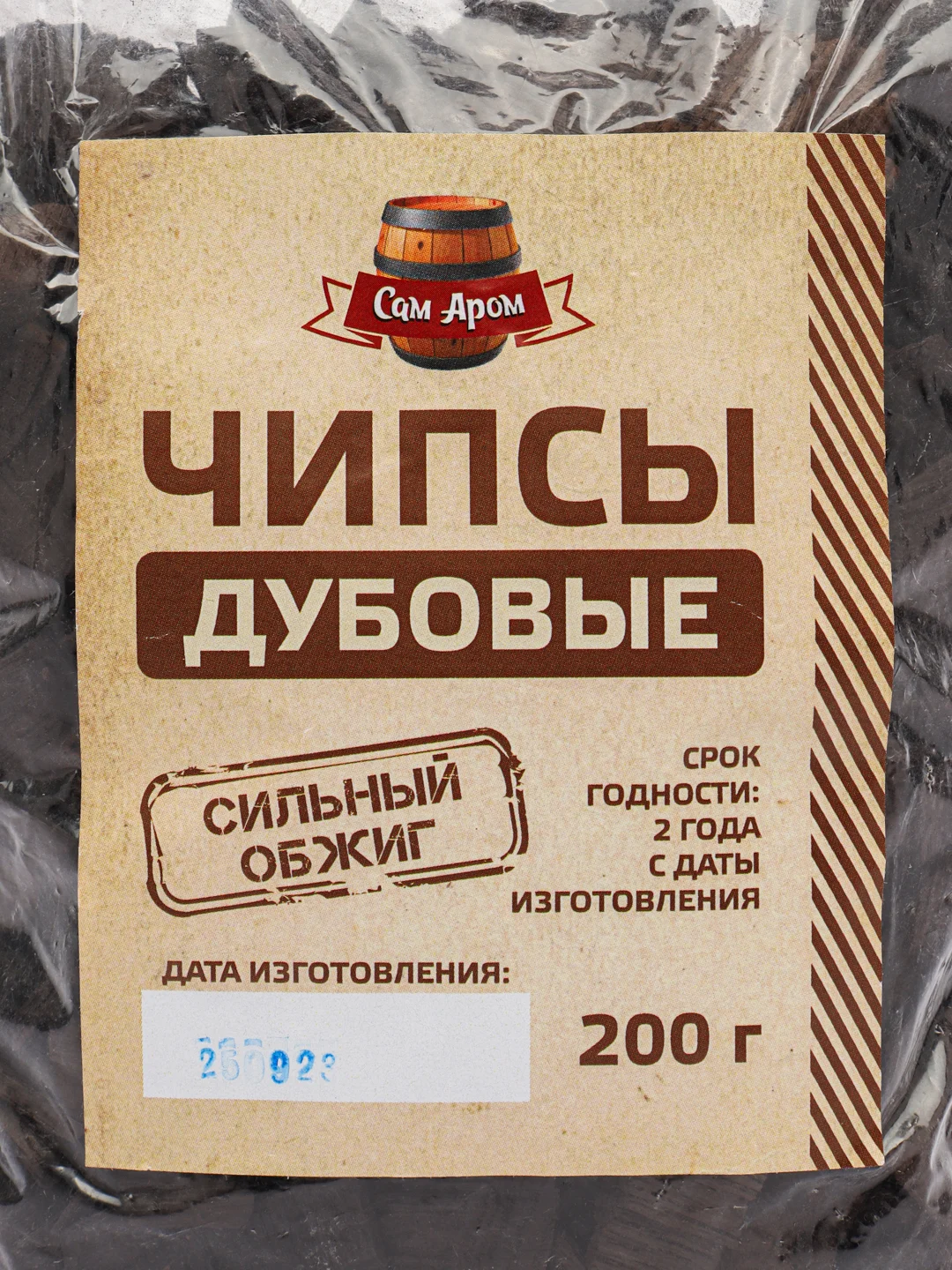 Дубовые чипсы сильного обжига 200гр для самогона