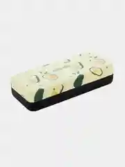 Светло-жёлтый футляр чехол для очков КАРТОФАН, очечник с твёрдым корпусом и мягкой замшевой подкладкой