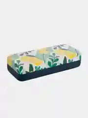 Лимонный футляр чехол для очков КАРТОФАН, очечник с твёрдым корпусом и мягкой замшевой подкладкой