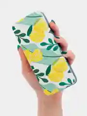 Лимонный футляр чехол для очков КАРТОФАН, очечник с твёрдым корпусом и мягкой замшевой подкладкой
