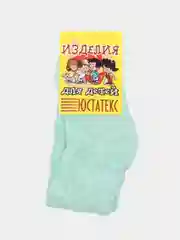 Зеленый гольфы белые цветные детские летние с рельефным рисунком (ажурные) ЮстаТекс