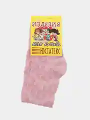 Пудровый гольфы белые цветные детские летние с рельефным рисунком (ажурные) ЮстаТекс