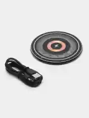Беспроводная магнитная зарядка, алюминиевая,Type-c, 15W, прозрачный корпус с подсветкой