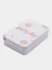 Белый жестяная коробочка, для хранения мелочей и аксессуаров