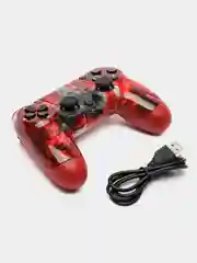 Красный джойстик PS4 DualShock геймпад беспроводной, Bluetooth, проводной с рисунком, с принтом, AA