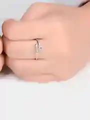 Серебряное безразмерное регулируемое кольцо, подарок девушке