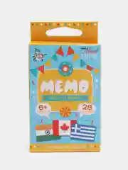 Настольная детская игра "Мемо", транспорт, животные, флаги