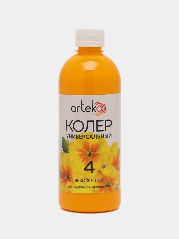 Колер-паста АРТЭКО №4. Цвет: ярко-желтый, 500 гр