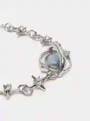 Серебряный браслет кошачий глаз, Браслет планета, браслет галактика