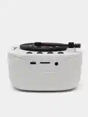 Белый беспроводная портативная Bluetooth  колонка, с радио и 12 звуковых эффектов