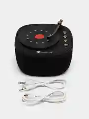 Белый беспроводная портативная Bluetooth  колонка, с радио и 12 звуковых эффектов