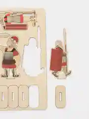 Бордовый набор деревянных солдатиков "Римская армия", игрушечные фигурки, деревянный конструктор