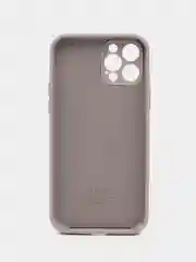 Сиреневый чехол для iPhone (Айфон) 12, 13, 14, Pro, Max, силиконовый + микрофибра, с защитой камеры