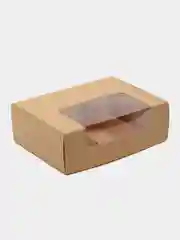 Белый коробка складная под 3 эклера, 20 x 15 x 6 см