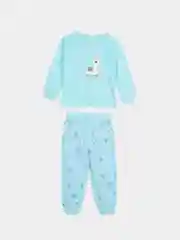 Бирюзовый хлопковая пижама для девочки 2-5 лет