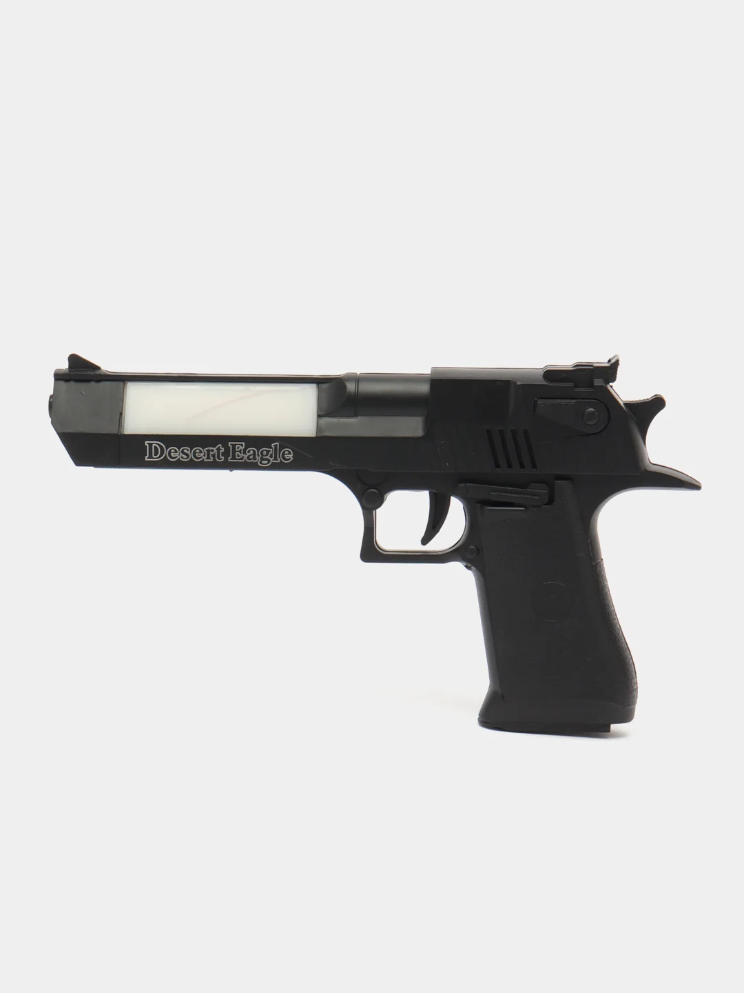 Черный пистолет "Desert Eagle" с биноклем в чемодане, свет + звук