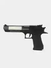 Черный пистолет "Desert Eagle" с биноклем в чемодане, свет + звук
