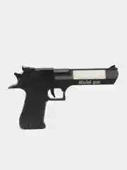 Черный пистолет "Desert Eagle" с биноклем в чемодане, свет + звук