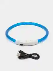 Красный светящийся  ошейник силиконовый для собак на USB зарядке