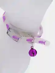 Фиолетовый ошейник для кошек и собак с колокольчиком