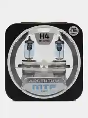 Автомобильная галогеновая лампа MTF H4 12V55W Argentum+130% 3300K (Корея),комплект 2 шт