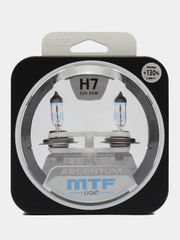 Автомобильная галогеновая лампа MTF H7 12V55W Argentum+130% 3300K (Корея), 2 шт комплект