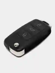 Ключ выкидной VOLKSWAGEN, SEAT, SKODA, 3 кнопки, с держателем эл. пит, без лезвия (корпус)