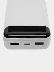 Белый внешний аккумулятор, 20000 мАч, USB Type-A/Type-C, повербанк портативный