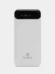 Белый внешний аккумулятор, 20000 мАч, USB Type-A/Type-C, повербанк портативный
